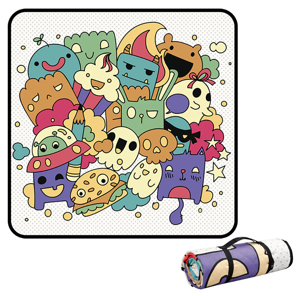 Ultrasonic Picnic Mat - Thickening Outdoor Moisture-proof Mat, Machine Washable, Waterproof, Wear-Resistant, Soft and Comfortable for all Tesla Models