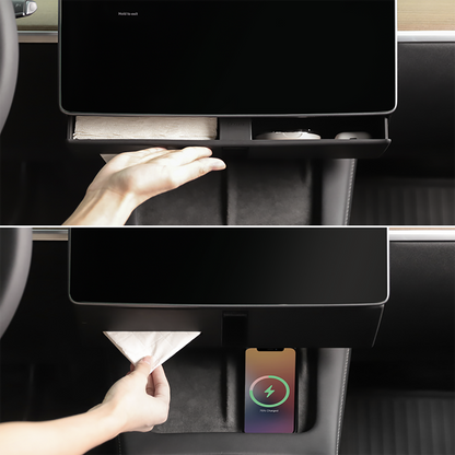 Under Screen Hidden Magnetic Storage Box For Tesla Model Model 3/Y Loot Box Accesories