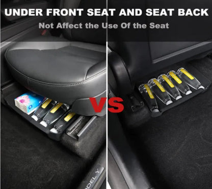 Under Seat Storage Box Organizer Hidden Tray For Tesla Model X/Y