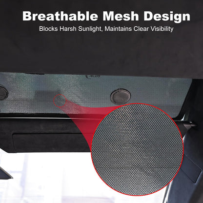 Upper Front Windshield Sunshade Mesh Sun Visor for Cybertruck (2 Pcs)