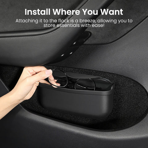 Velcro Sunglasses Holder Storage Box for Tesla Model 3/Y (2017-2023)