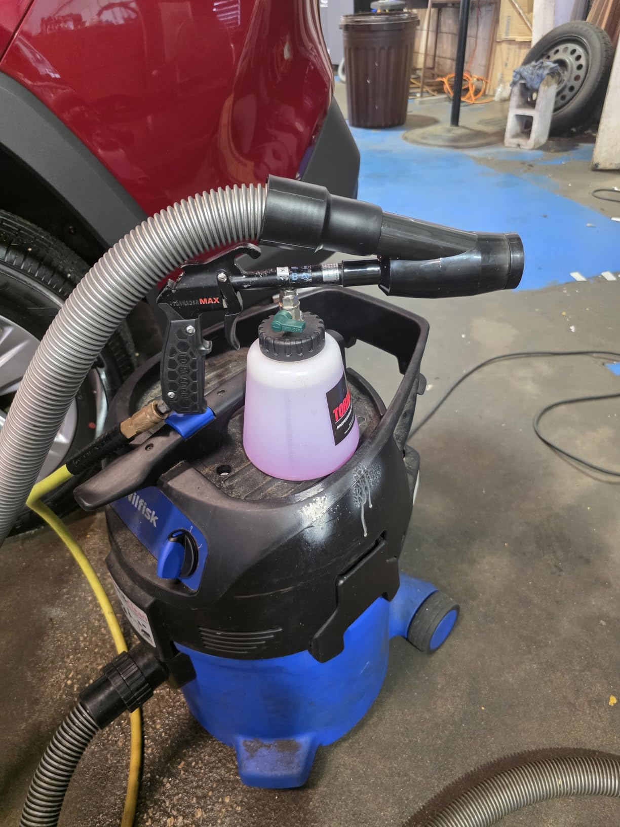EV Car Interior Detailing Air Blow Tornado Vacuum Gun For Tesla