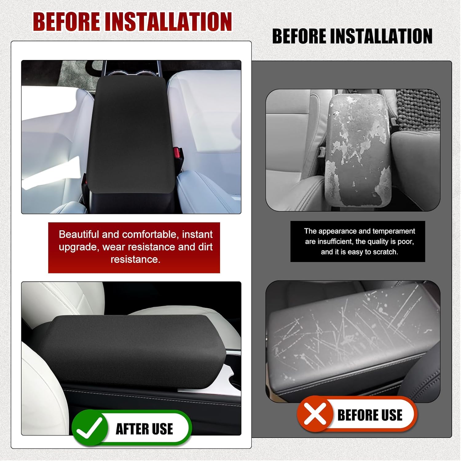 Waterproof Car Armrest Cover for Tesla Model 3/Y