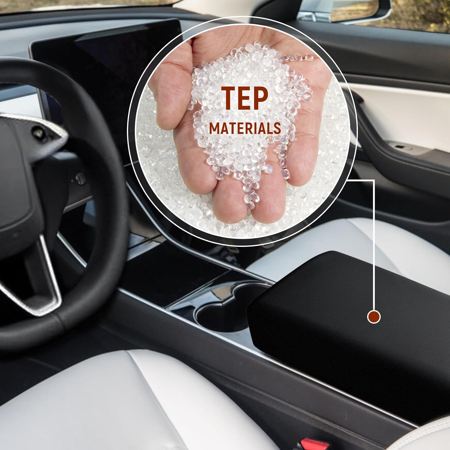 Waterproof Car Armrest Cover for Tesla Model 3/Y