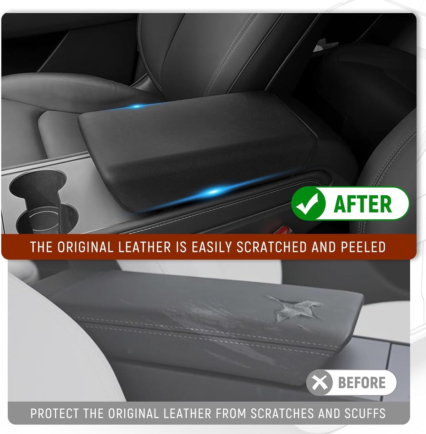 Waterproof Car Armrest Cover for Tesla Model 3/Y