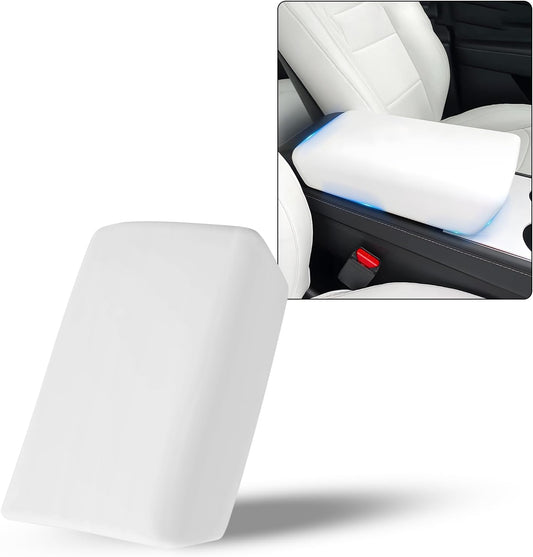 Waterproof Car Armrest Cover for Tesla Model 3/Y White