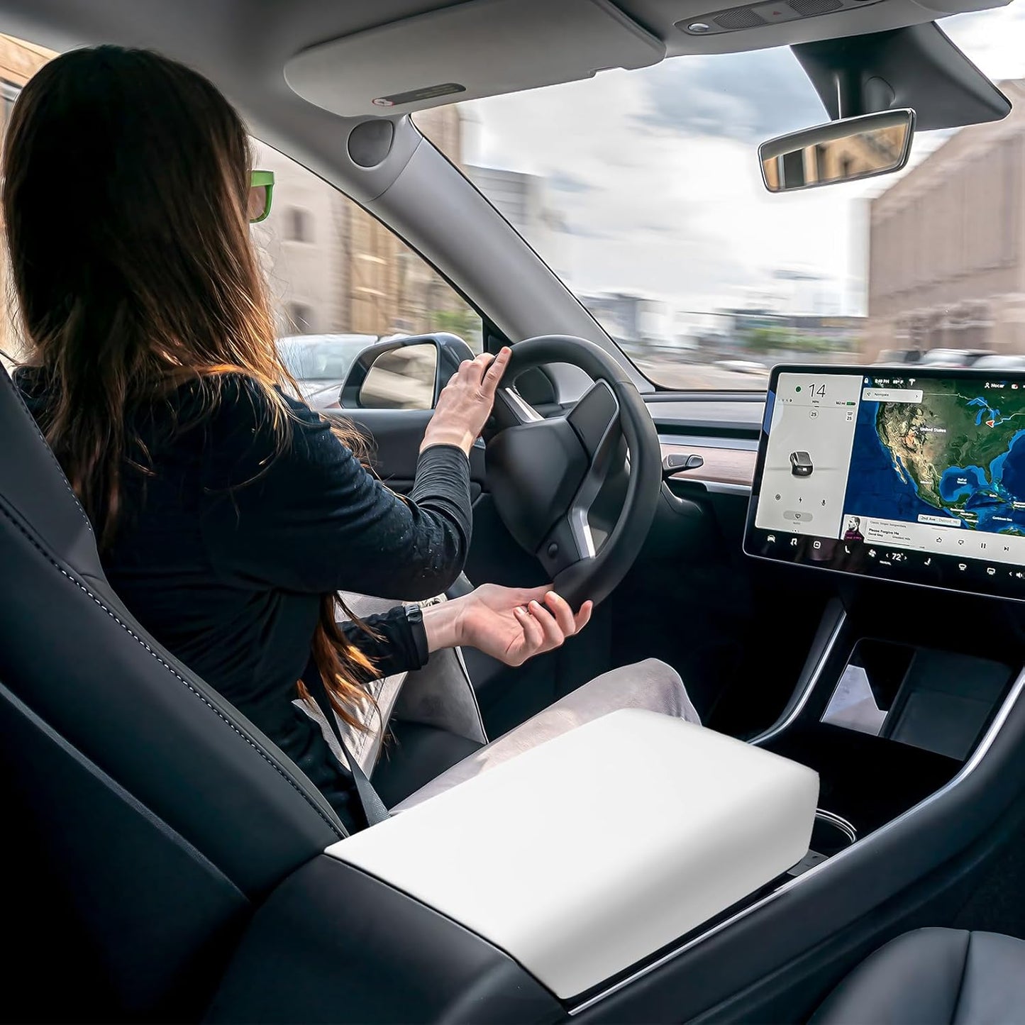 Waterproof Car Armrest Cover for Tesla Model 3/Y