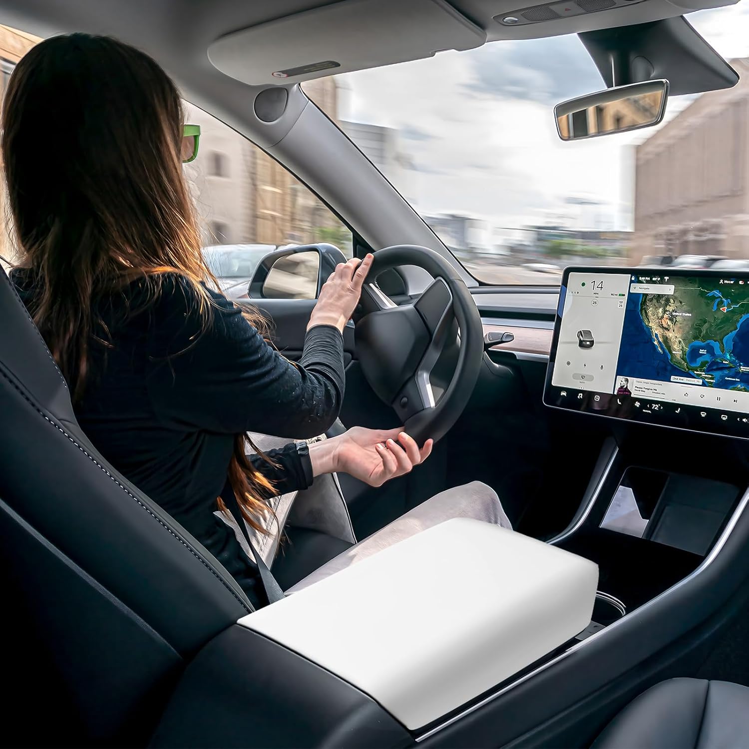 Waterproof Car Armrest Cover for Tesla Model 3/Y