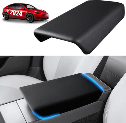 Waterproof Car Armrest Cover for Tesla Model 3/Y Black 2024