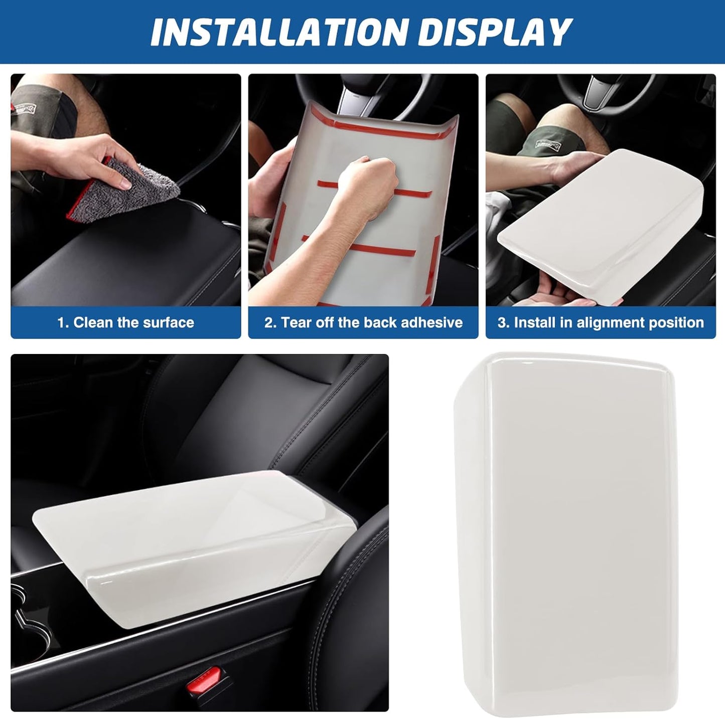 Waterproof Car Armrest Cover for Tesla Model 3/Y