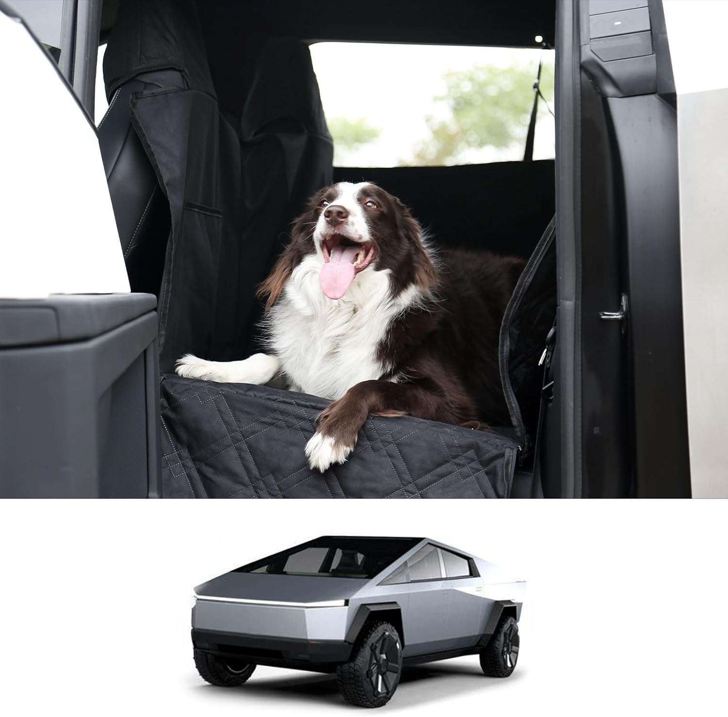 Waterproof Dog Seat Cover Pet Rear Seat Mat for Tesla Cybertruck