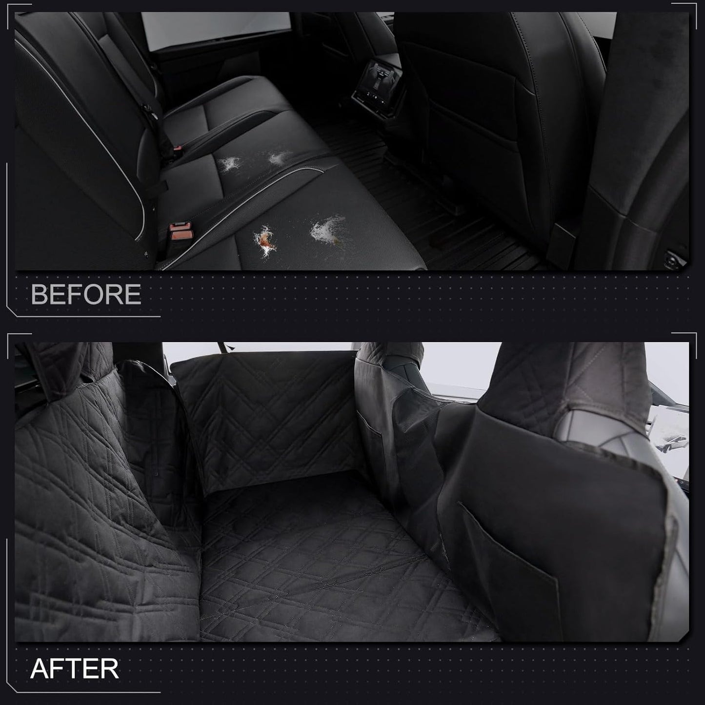 Waterproof Dog Seat Cover Pet Rear Seat Mat for Tesla Cybertruck