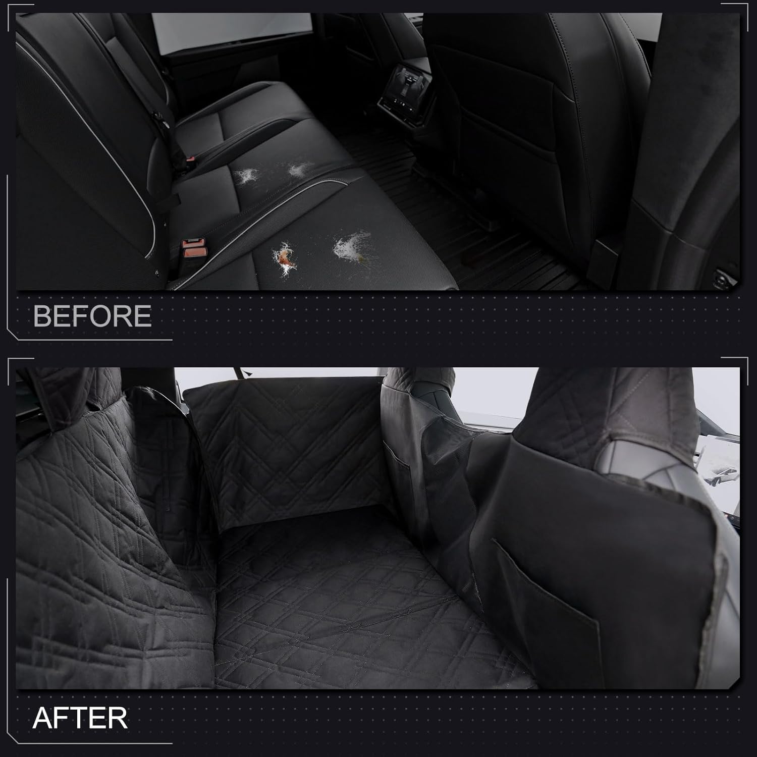 Waterproof Dog Seat Cover Pet Rear Seat Mat for Tesla Cybertruck