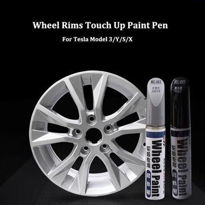 Wheel Rims Touch Up Paint Pen DIY Repair For Tesla Model 3/Y/S/X Matte Black ( fits Y 20'')