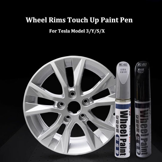 Wheel Rims Touch Up Paint Pen DIY Repair For Tesla Model 3/Y/S/X Matte Black ( fits Y 20'')