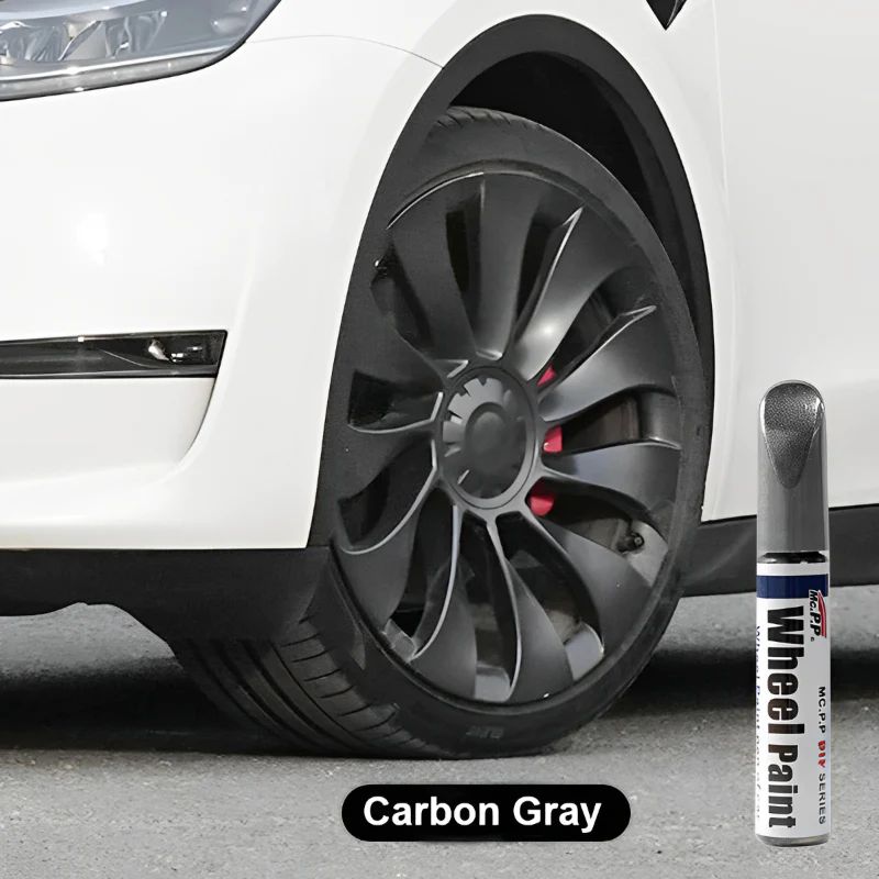 Wheel Rims Touch Up Paint for Tesla Model 3- DIY Curb Rash Repair Accessories Carbon Gray- fits 20'' Überturbine Wheels