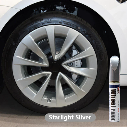 Wheel Rims Touch Up Paint for Tesla Model 3- DIY Curb Rash Repair Accessories Starlight Silver- fits 19'' Sport Wheels