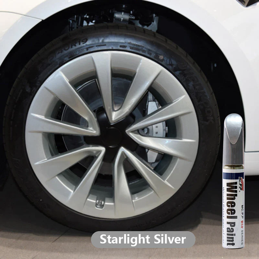 Wheel Rims Touch Up Paint for Tesla Model 3- DIY Curb Rash Repair Accessories Starlight Silver- fits 19'' Sport Wheels