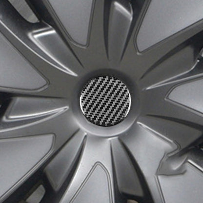 Tesla 2024 model 3 wheel center epoxy carbon fiber Decoration stickers (4 Pcs)