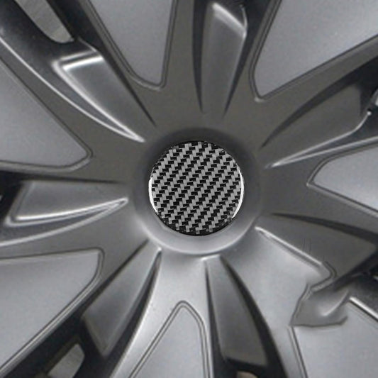 Tesla 2024 model 3 wheel center epoxy carbon fiber Decoration stickers (4 Pcs)