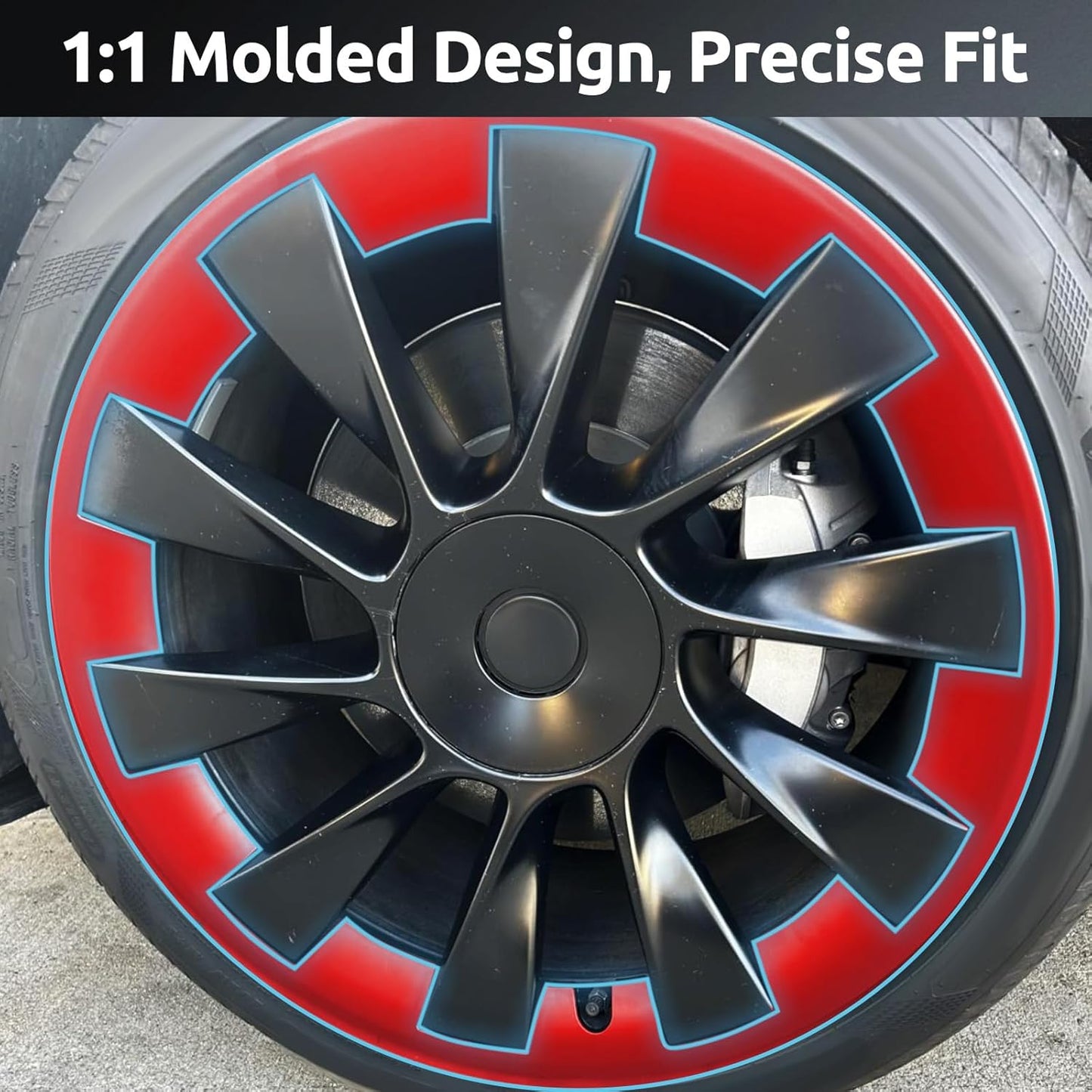 ABS PC RED Wheel Rim Protector Rim Guard for Tesla Model Y