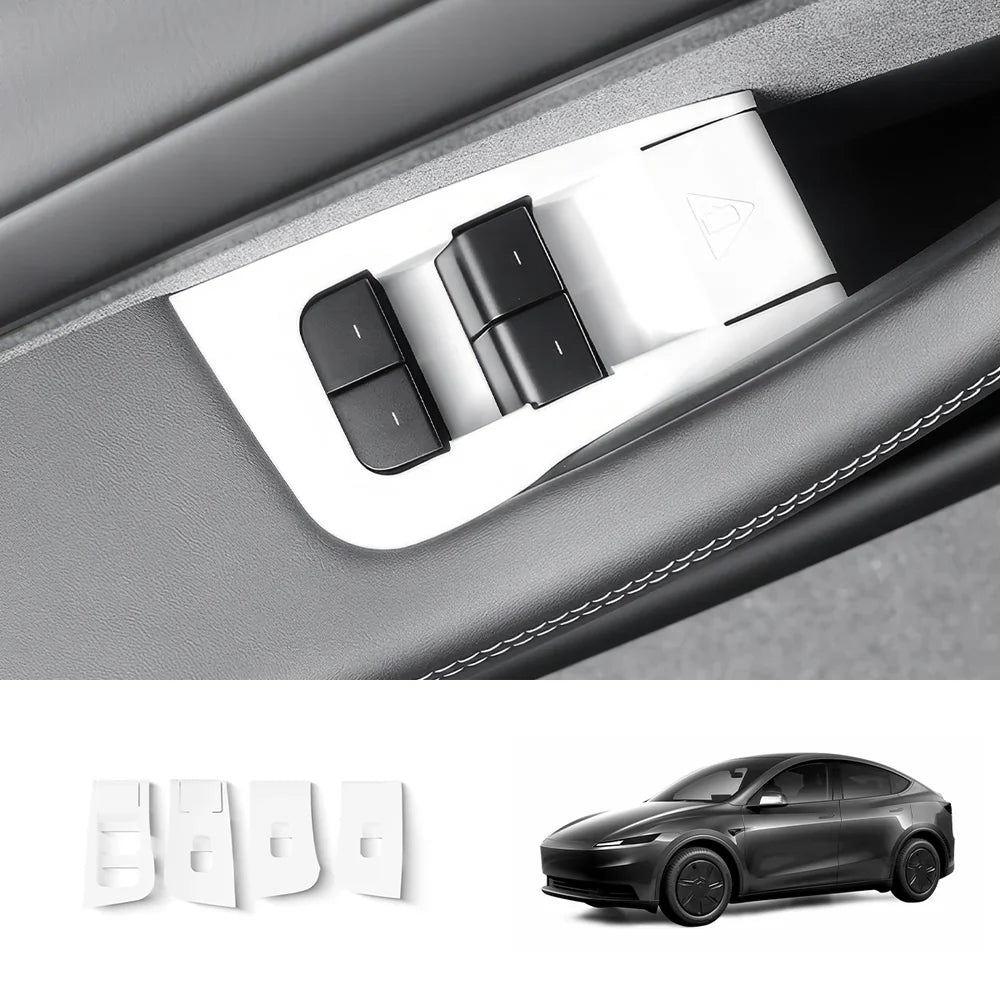 Window Lifter Panel Protective Cover for 2026 New Tesla Model Y Standard White