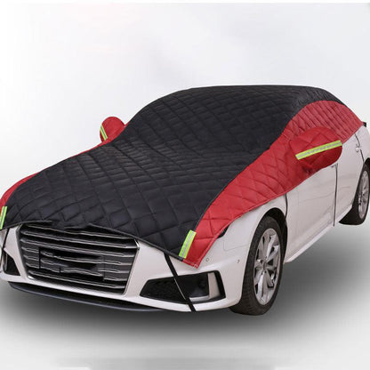 Windshield Snow Cover for Tesla Model S/3/X/Y Full Coverage Protection Pad Black and red Model S