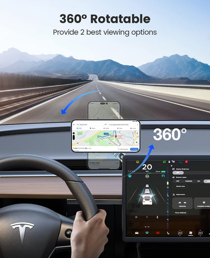 Wireless Magnetic Phone Mount for Tesla Model 3/Y/S/X