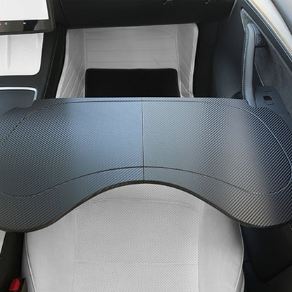 Wood Grain Small Folddable Table Tray For Tesla Model 3/Y