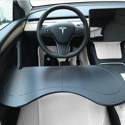 Wood Grain Small Folddable Table Tray For Tesla Model 3/Y