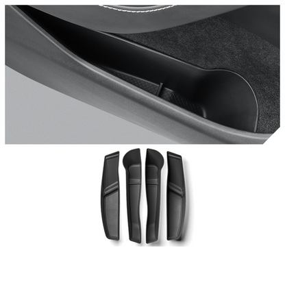 TPE Side Door Storage Box for Tesla Model Y/S/X/Model 3 Highland Model Y 2020+ Front & Rear (4 Pcs) Black