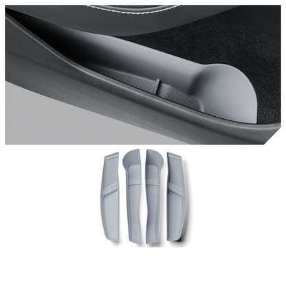 TPE Side Door Storage Box for Tesla Model Y/S/X/Model 3 Highland Model Y 2020+ Front & Rear (4 Pcs) Grey
