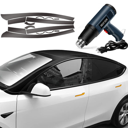 Pillar Delete for Tesla Model 3/Y- Glossy Black Model Y (2020-2024) Vinyl Wrap & Heat Gun Kit US Plug