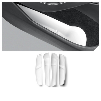 TPE Side Door Storage Box for Tesla Model Y/S/X/Model 3 Highland Model Y 2020+ Front & Rear (4 Pcs) White