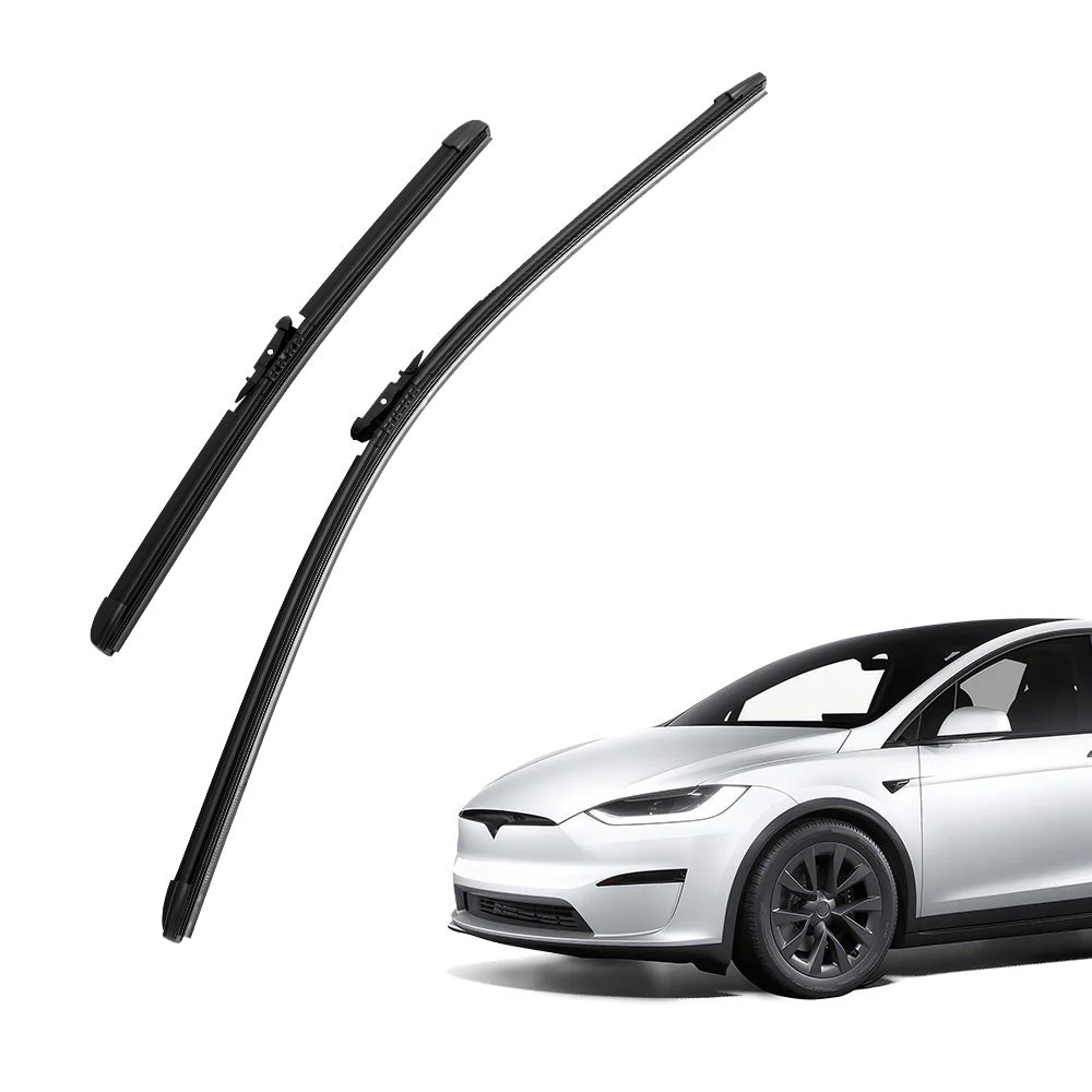 27" and 18" Windshield Wiper Blades Replacement for Tesla Model X (Set of 2) With Washer Nozzle