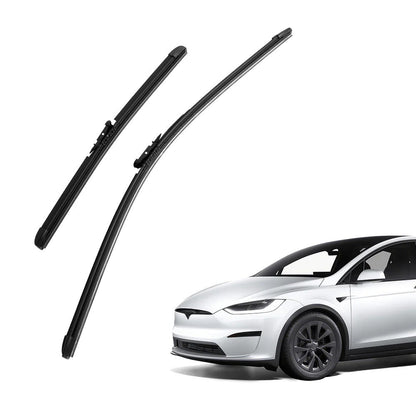 27" and 18" Windshield Wiper Blades Replacement for Tesla Model X (Set of 2) With Washer Nozzle