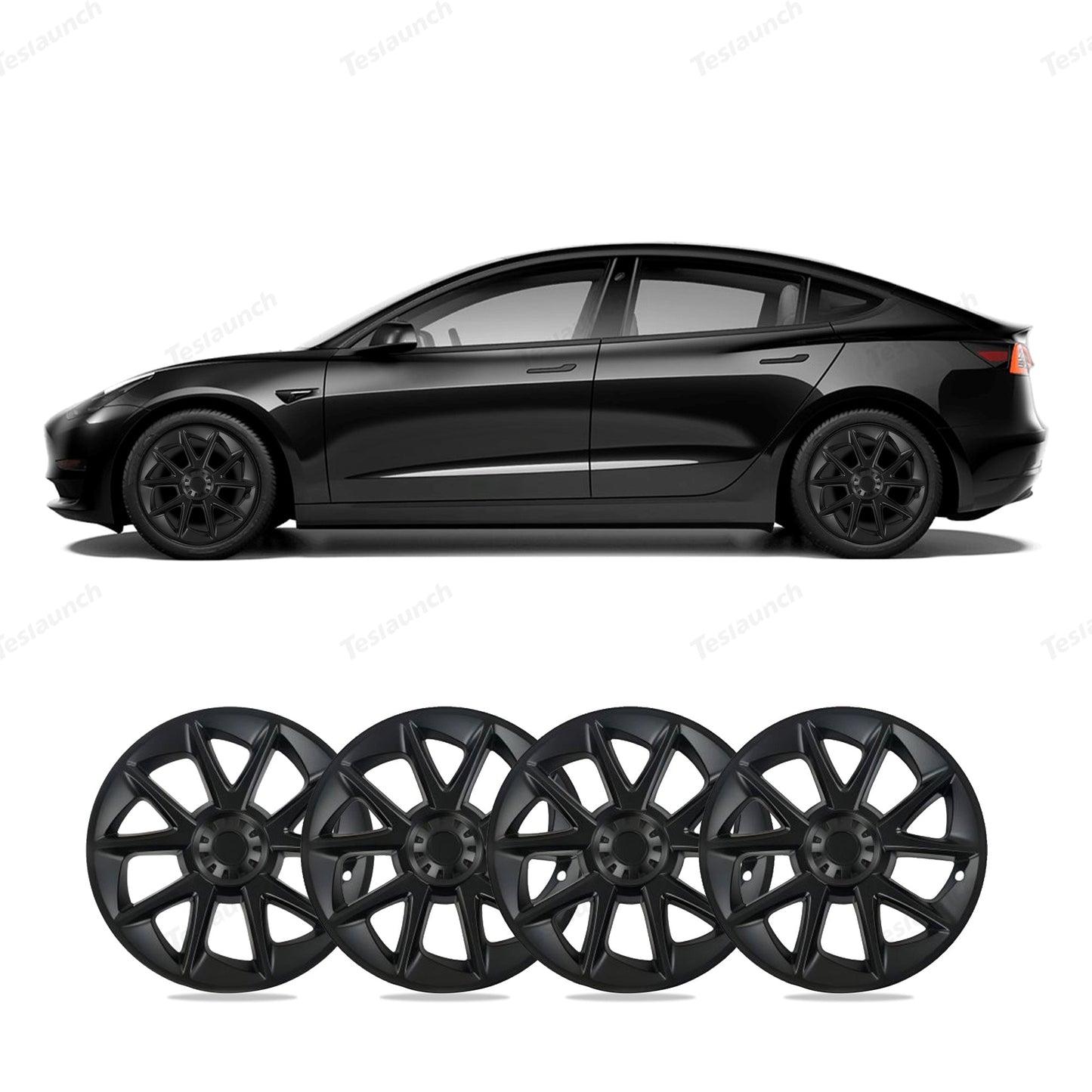 Model 3 18'' Aero Wheels Cover Hubcaps Replacement 4PCS for Tesla (2017-2023)