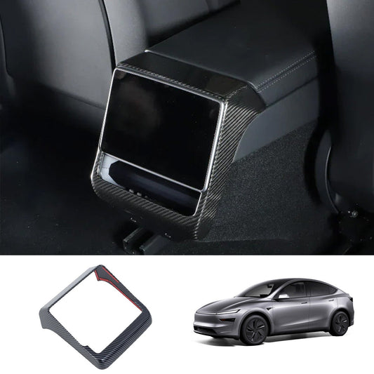 Carbon Fiber Rear AC Vent Cover (Carbon Fiber Pattern ABS) for Tesla Model Y Juniper 2025+ Glossy Carbon Fiber Color