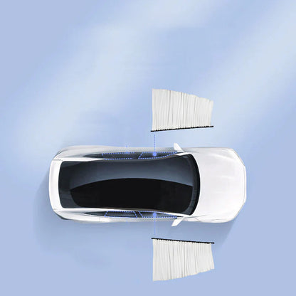 Side Window Track Slide Privacy Curtain Sunshade for Tesla Model 3/Y White Front Window (2 pcs)