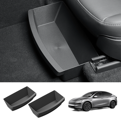Front Row Under Seat Storage Box for Tesla Model Y 2021+ Model Y Juniper 2025+ 2 Pcs