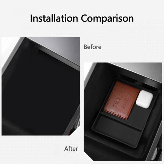 Silicone Center Console & Armrest Lower Storage Tray for Tesla Model Y Juniper 2025+