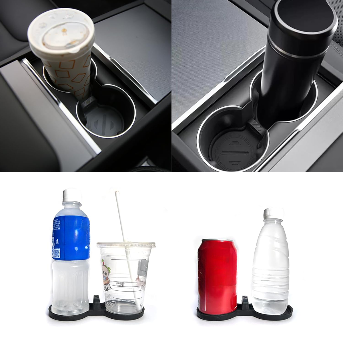 Silicone Center Console Cup Holder Insert for Tesla Model 3/Y/S/X