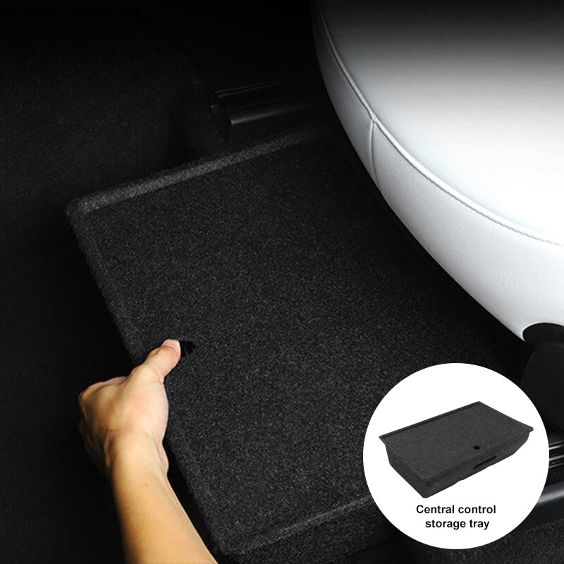 Interior Organizer Set for 2021-2024 Tesla Model Y Under Front Seat Storage Box