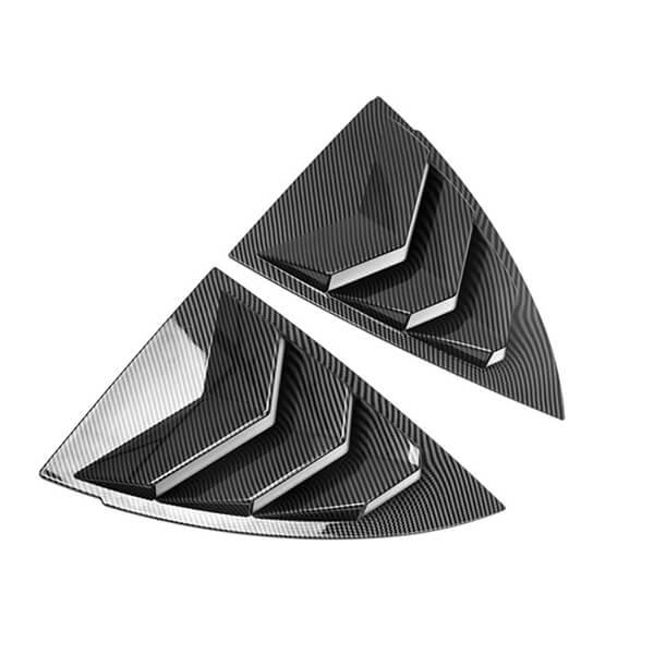 Model Y Rear Corner Window Protector (1 Pair) for Tesla(2020-2024) Glossy Carbon Fiber