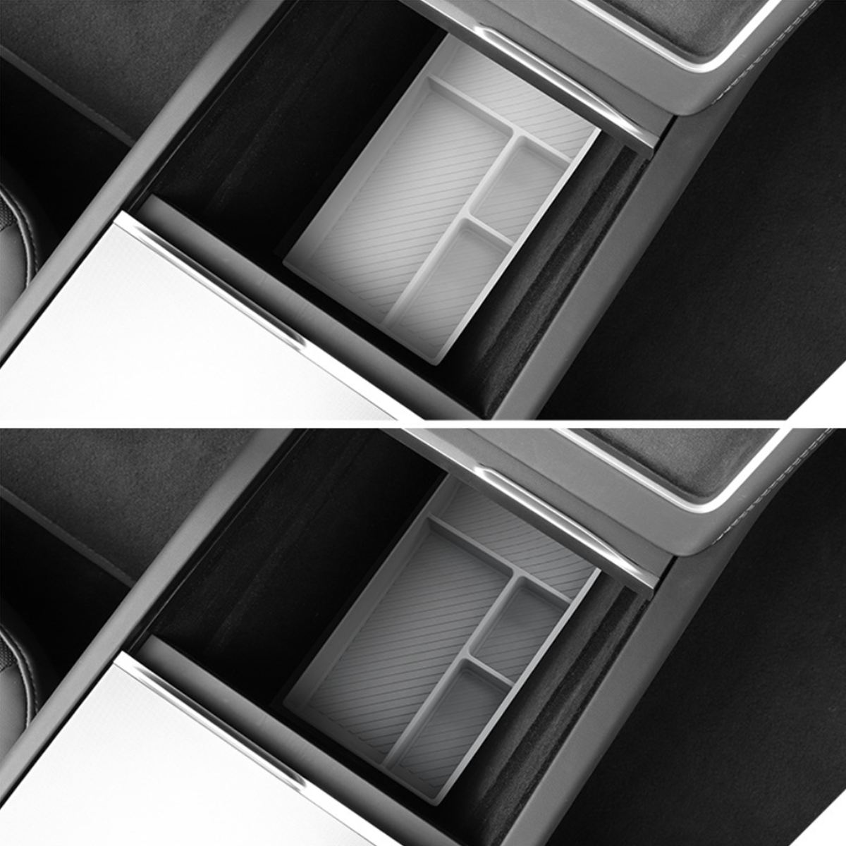 Silicone Center Console & Armrest Lower Storage Tray for Tesla Model Y Juniper 2025+