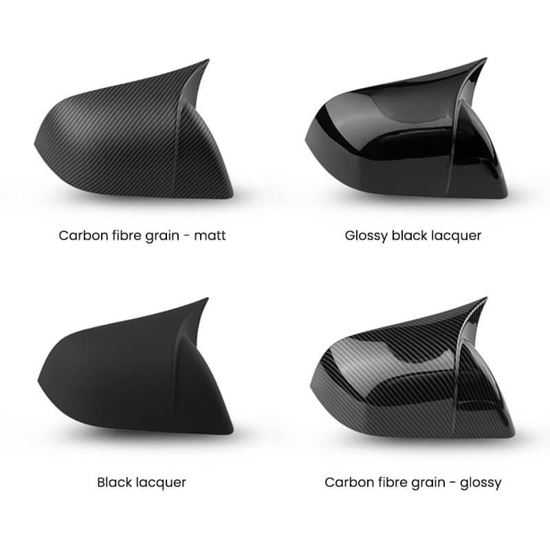 Model 3 GT Style Carbon Fiber Mirror Caps (Carbon Fiber Pattern ABS) (1 pair) for Tesla(2017-2024)
