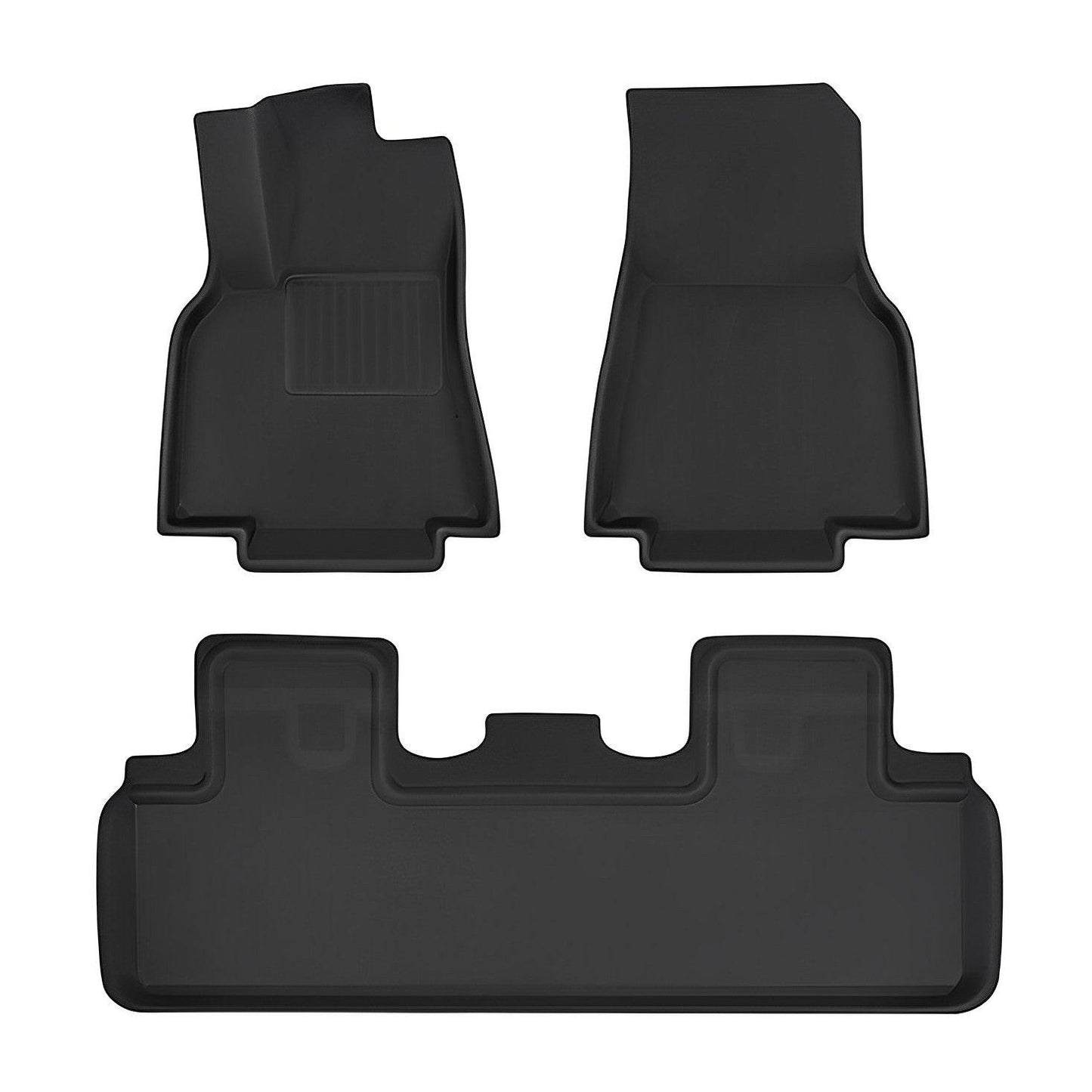 Custom-Fit Floor Mats And Liners 3D Lamination Cutting All-Weather For Tesla Model Y (2020-2024) 5 Seats Floor Mat (3 or 4 PCS)