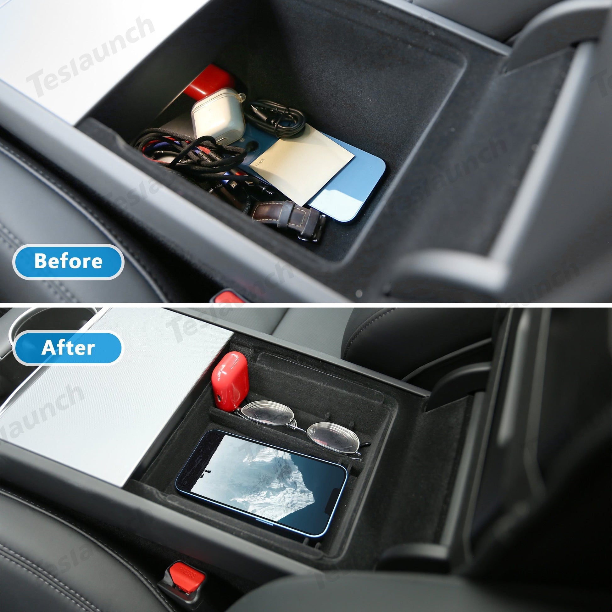 2024 Model 3 Highland Center Front Storage Box for Tesla