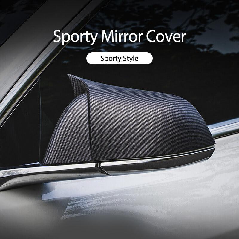 Model 3 GT Style Carbon Fiber Mirror Caps (Carbon Fiber Pattern ABS) (1 pair) for Tesla(2017-2024)