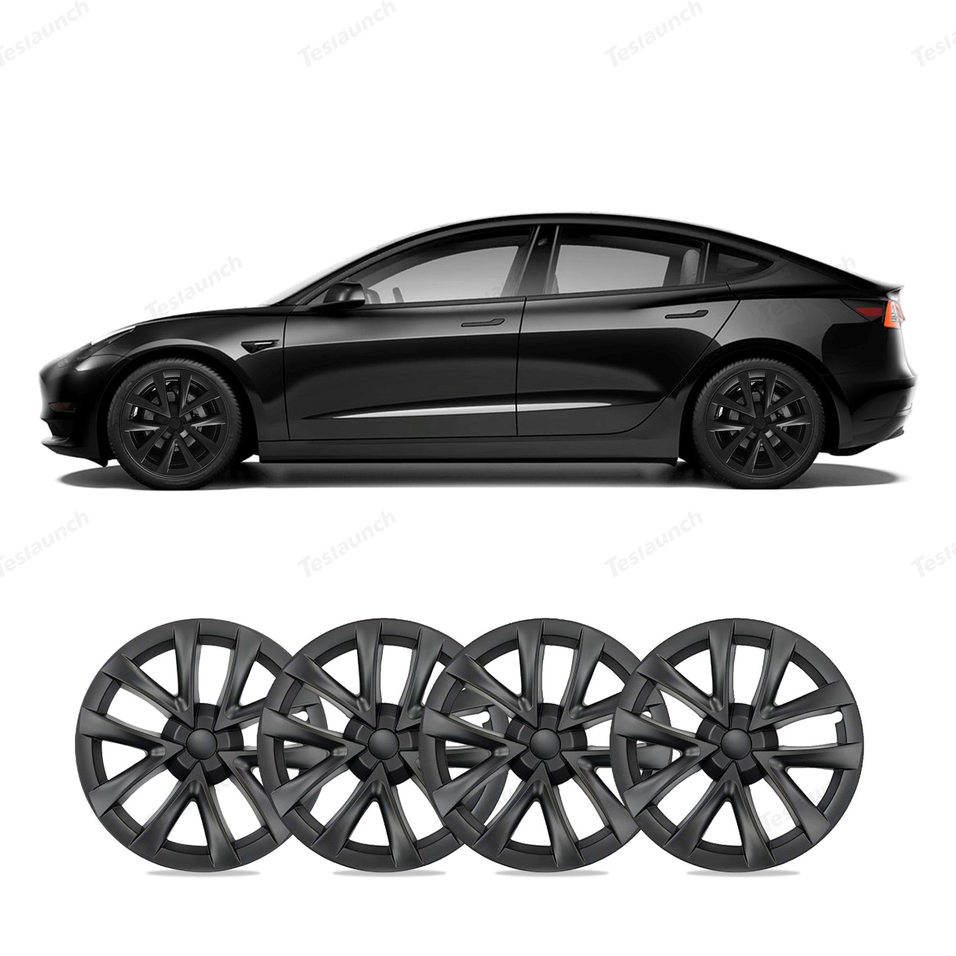 Model 3 18'' Aero Wheels Cover Hubcaps Replacement 4PCS for Tesla (2017-2023)